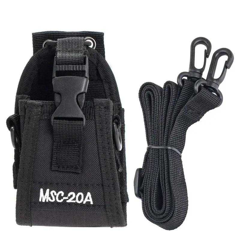 Nueva bolsa de nailon para Walkie Talkie de MSC-20A para Kenwood BaoFeng UV-5R BF-888S UV-82 bolsa con soporte de bolsillo para Radio funda