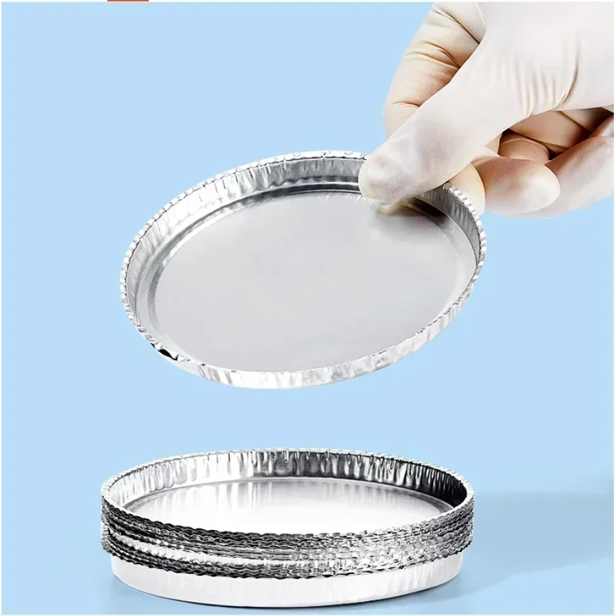 Laboratory Aluminum Foil Weighing Pan Moisture Analyzer Disposable Sample Pan Diameter 50 Pieces/Box 90MM