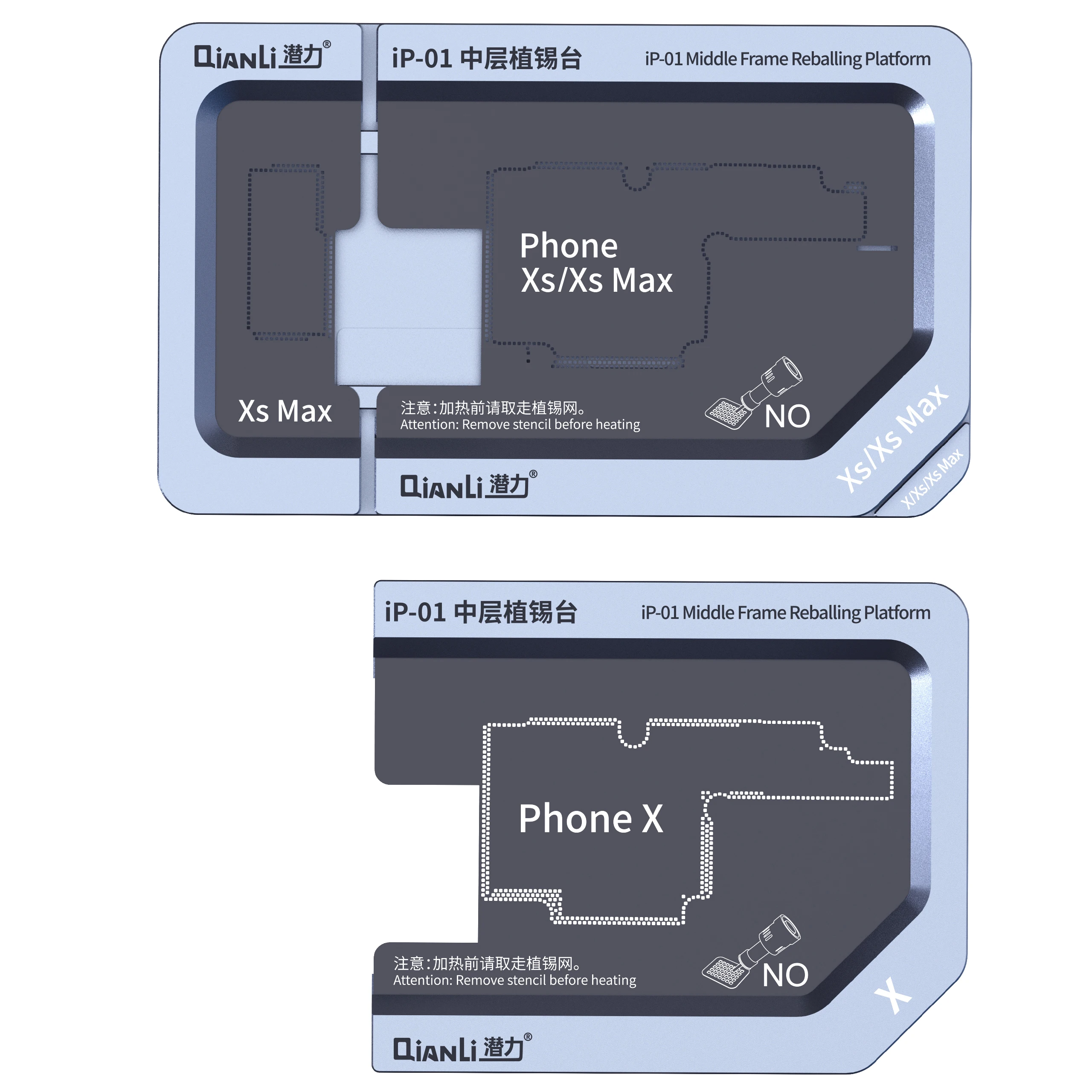 Medio framereballing piattaforma QIANLI iP-01for X XS XS MAX iP-02 per 11 11Pro 11Pro Max scheda madre del telefono di latta piantagione della piattaforma