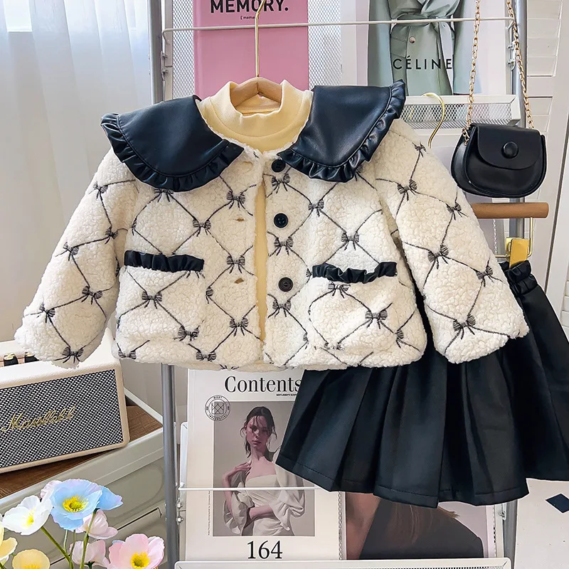 RAISE Kinder Mädchen Plissee-Röcke Herbst 2-8 Jahre Kinder Mädchen PU-Leder Röcke Kleinkind Baby Mädchen Rock Vielseitiger Säuglings-Mädchen-Rock – Detail 16