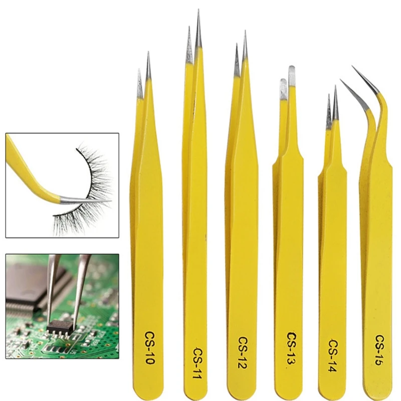 Non-Magnetic Tweezers Metal Steel Tweezers for Electronics Industrial Beauty