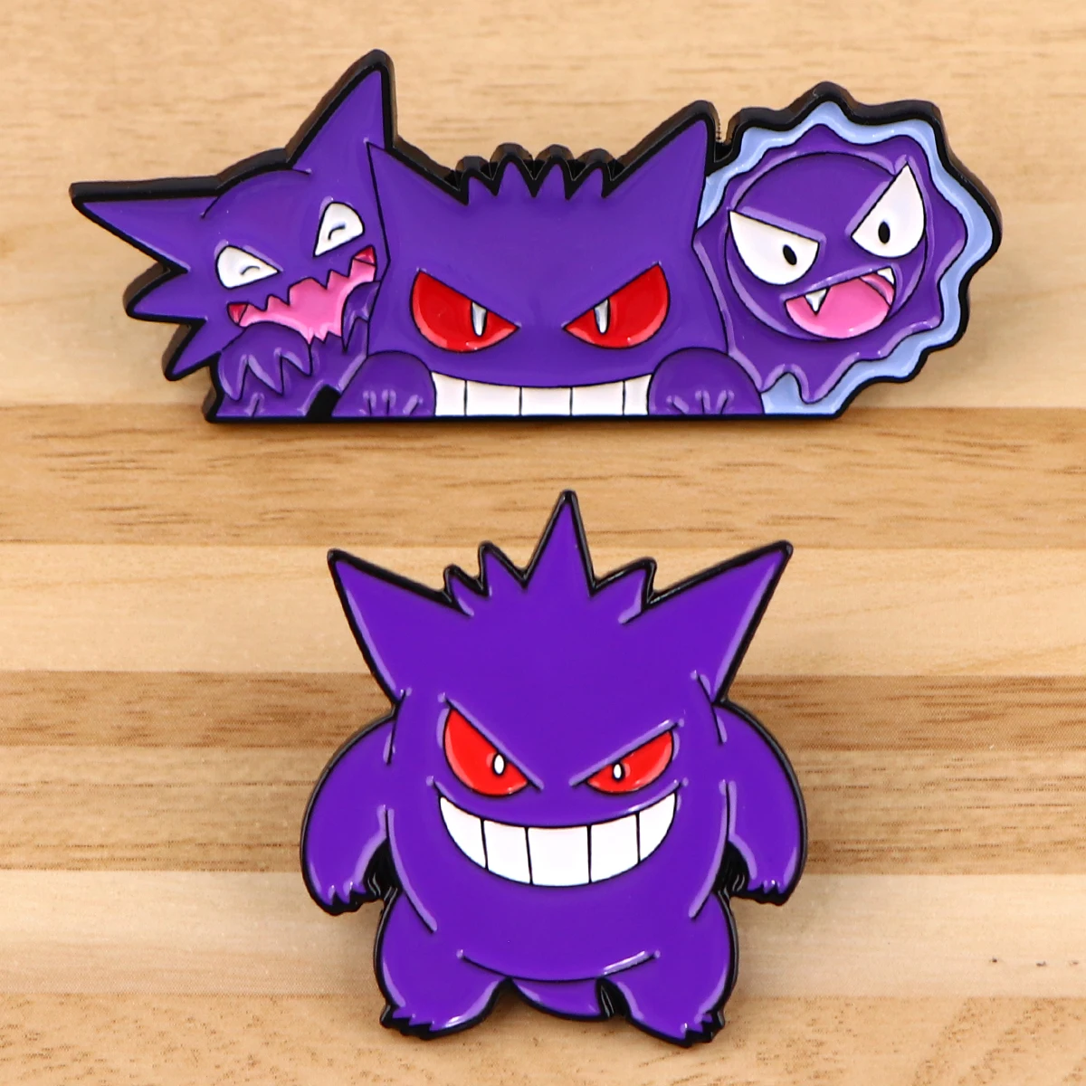 Anime Game Purple Ghost Enamel Pin Cute Badges on Backpack Lapel Pins Brooches for Women Fashion Jewelry Accessories Kids Gift