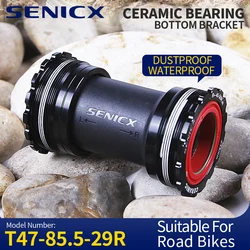 SENICX T47-28.99 Bottom Bracket Ceramic Bearing BB Road Bicycle Frame Central Shaft Fit for SRAM DUB Axis Dustproof Bike Parts