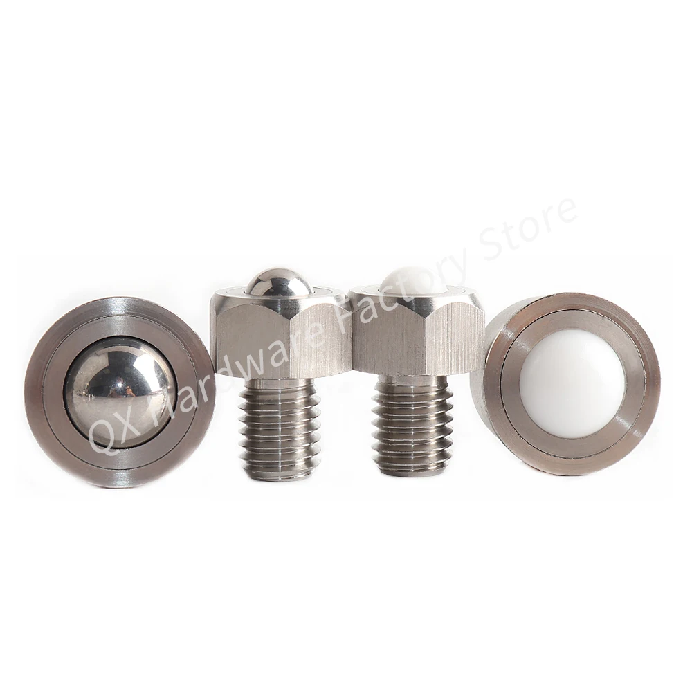 Componente del trasportatore di sfere a rulli con cuscinetto di trasferimento ruota durevole rotondo/hexagonale in acciaio inossidabile/POM con presa di fabbrica