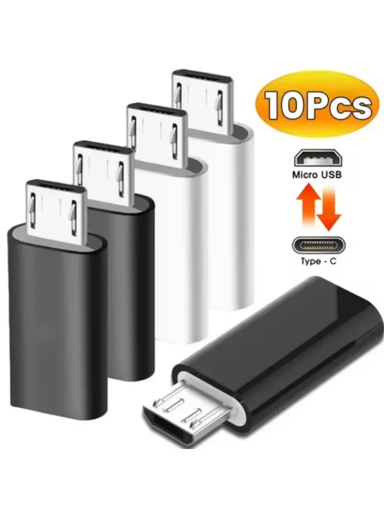 10-1 szt. Adapter Micro USB żeński na Type C męski OTG Konwerter Micro-B na USB-C Złącze Kabel Ładowarki do Telefonu Adapter do Samsunga — 2