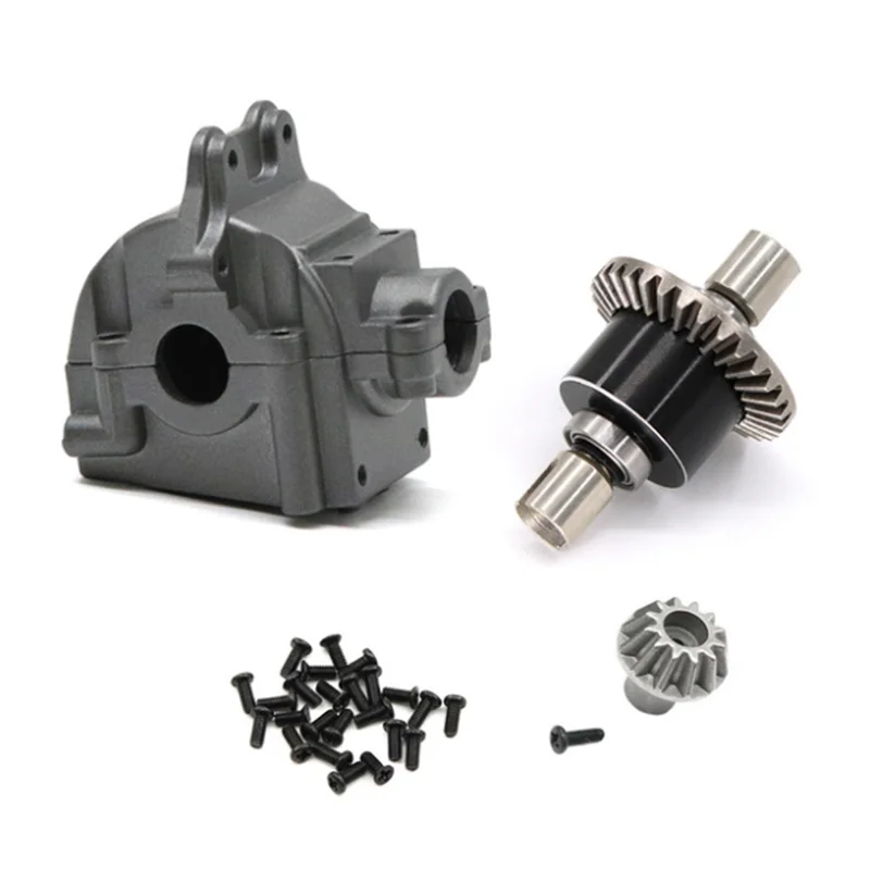 Metal Upgrade Gearbox Cover + Differential For WLtoys 1/14 144010 144001 144002 1/12 124016 124017 124018 124019 RC Car Parts