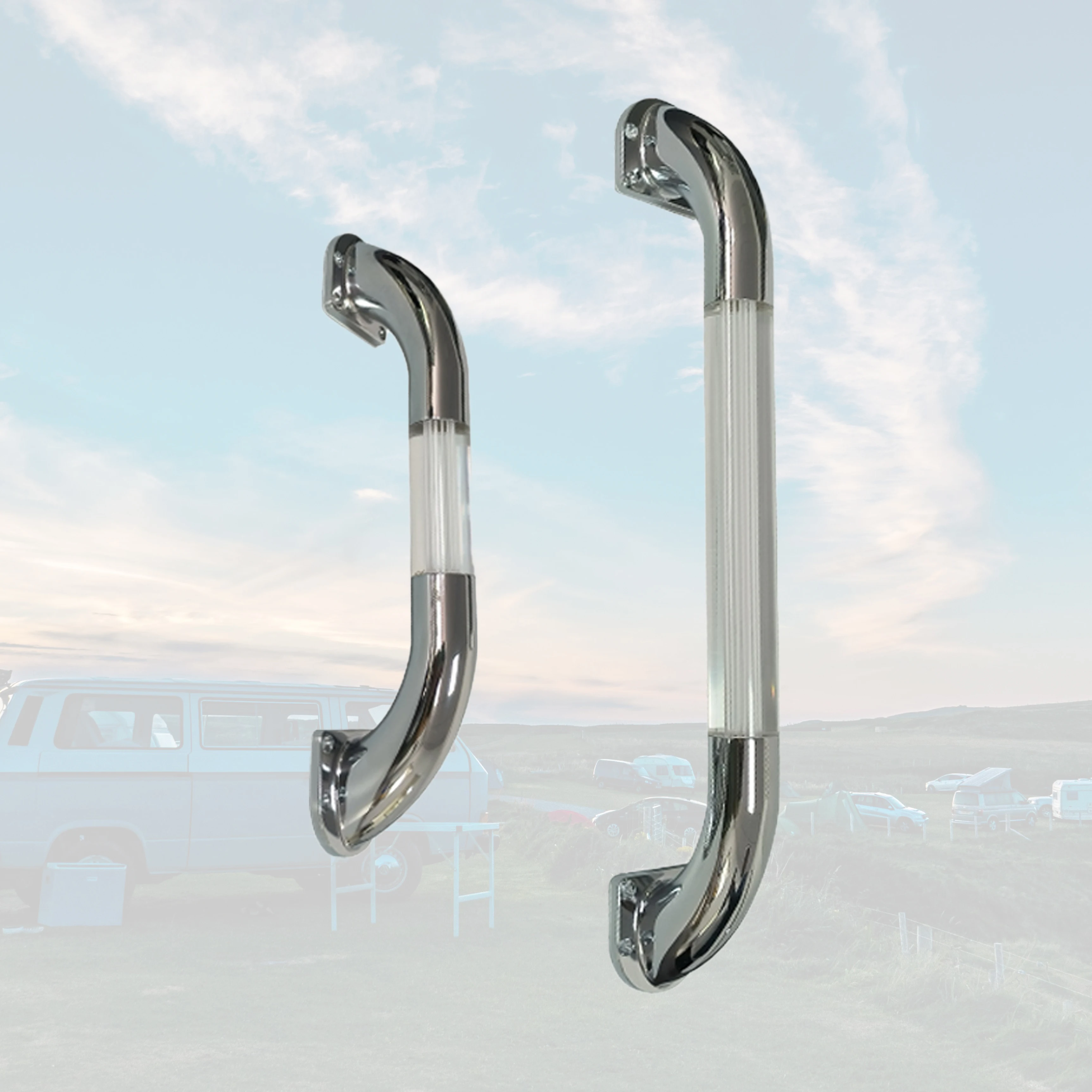 

High Performance Zinc Alloy Easy-to-Install RV Door Handle 18 Inch Chroming With Secure Grip