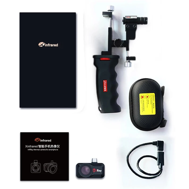 InfiRay Xinfrared Câmera Térmica T3 Telefone Caça Visão Noturna Câmera Térmica para Android-C Tipo com Suporte de Aperto
