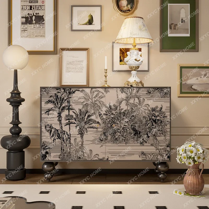 Jungle Animal Ash Locker Living Room Home Edge Cabinet