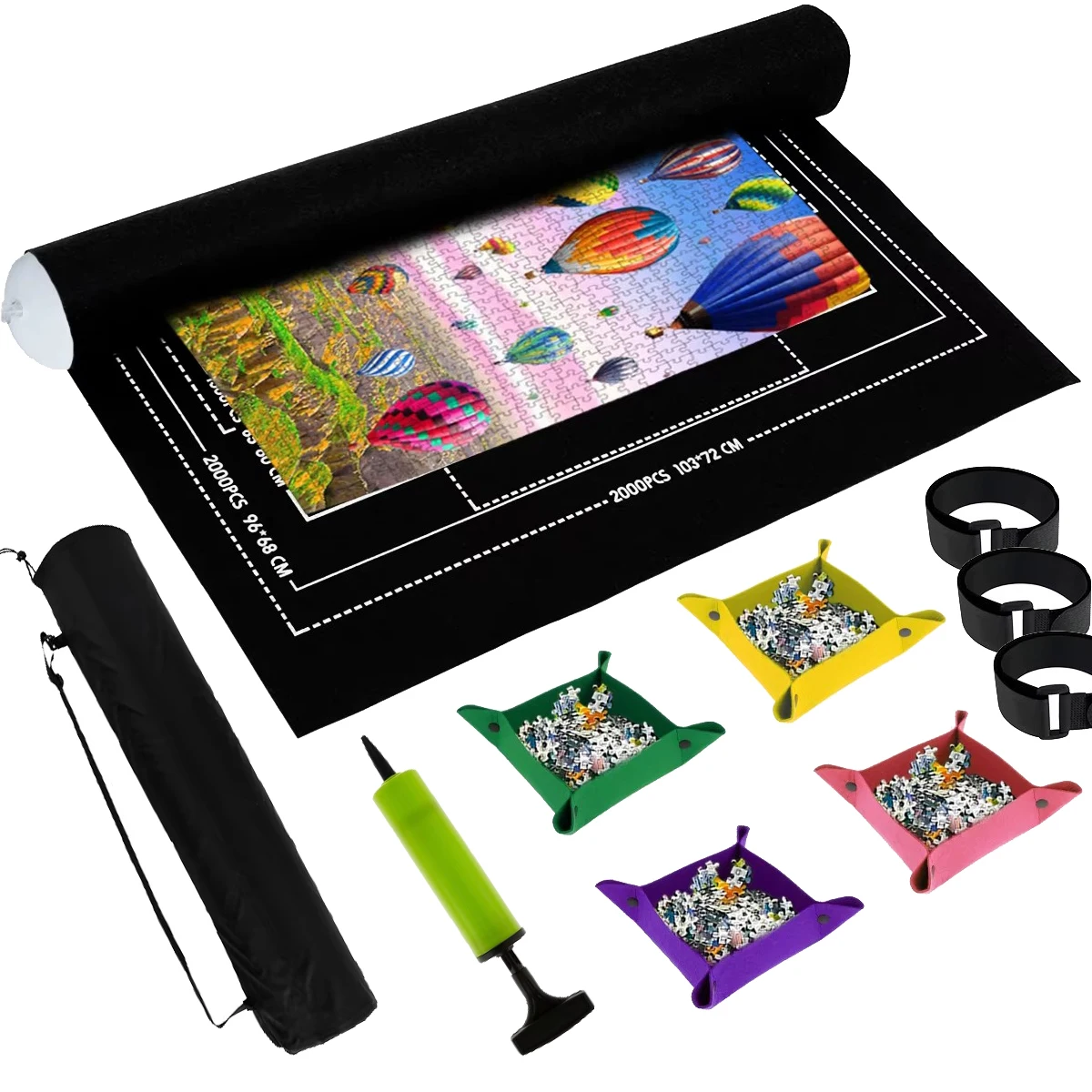 Tapis de puzzle en feutre jusqu'à 1500/2000/3000 pièces, tapis de jeu, couverture, accessoires de Puzzle, fournitures de rangement pour la maison et le bureau, TMZ