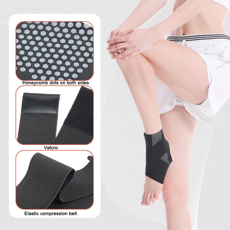 1Pc Adjustable Ankle Support Compression Ankle Brace Protector for Running Soccer Basketball Knitted Gym Bandage Ankle Strap