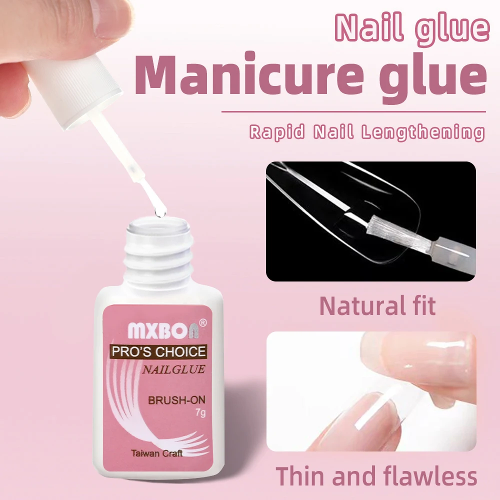 7/8g Fast-Dry Baking free Nail Glue Acrylic False Nail Tips Glue Super Bond Acrylic Nail Rhinestone/Charms Glue Manicure Tools