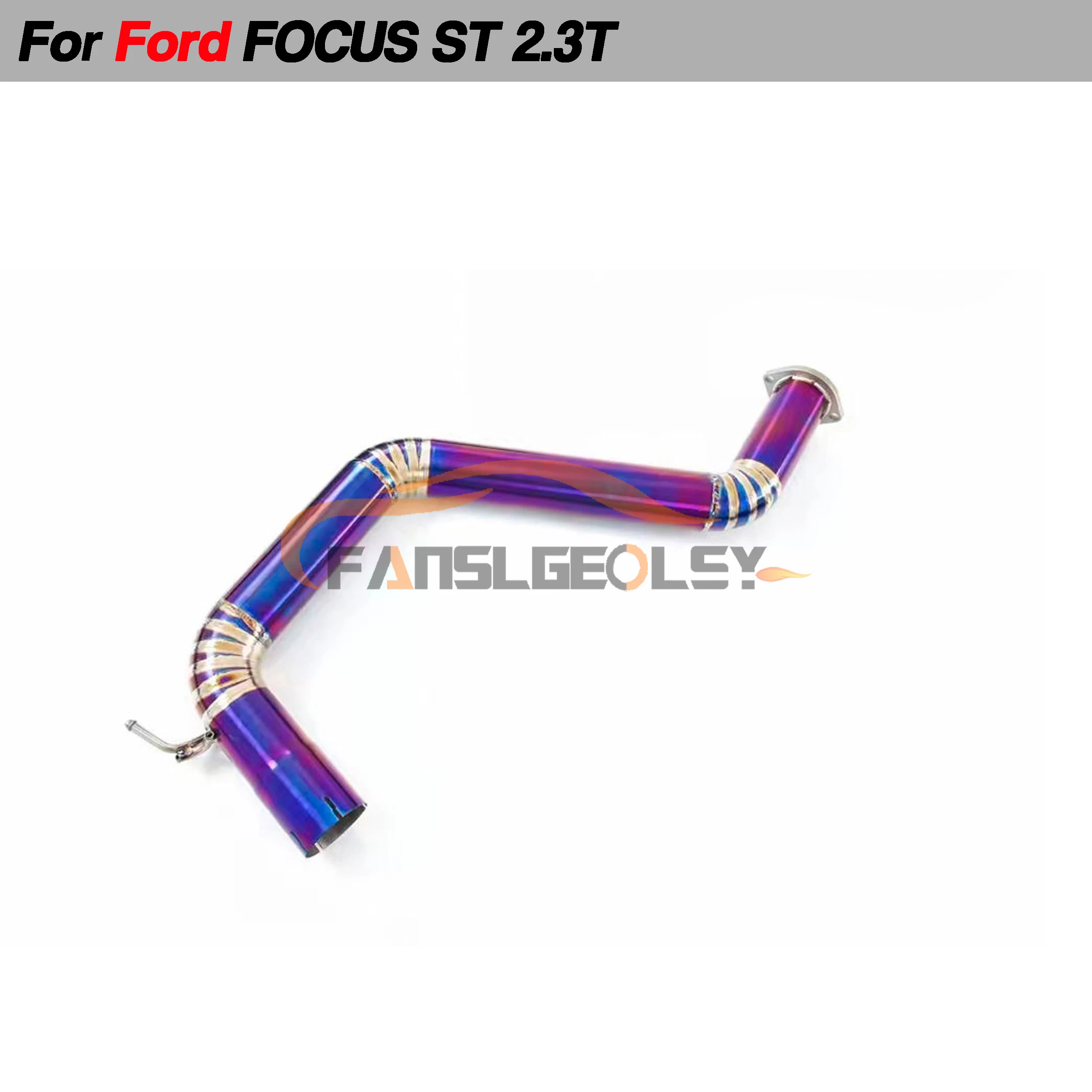 For Ford Focus ST 2.3T Titanium Alloy Performance Catback Exhaust System Valve With Muffler Pipes Tuning exhaust assembly