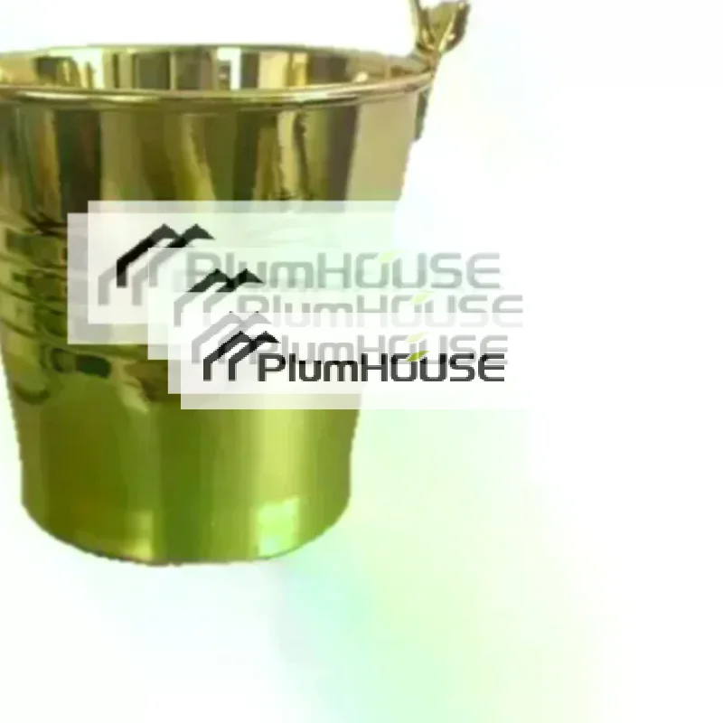 Multifunctional Stainless Steel Ice Bucket With Handles Round Mini Metal Buckets Thickened Portable Beer Bucket Restaurant