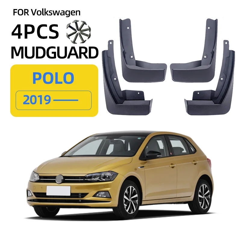 

For 2019-2024 Volkswagen Polo Hatchback mudguard Mudflaps Front Rear Flares Splash Guards Cover Car Accessoie