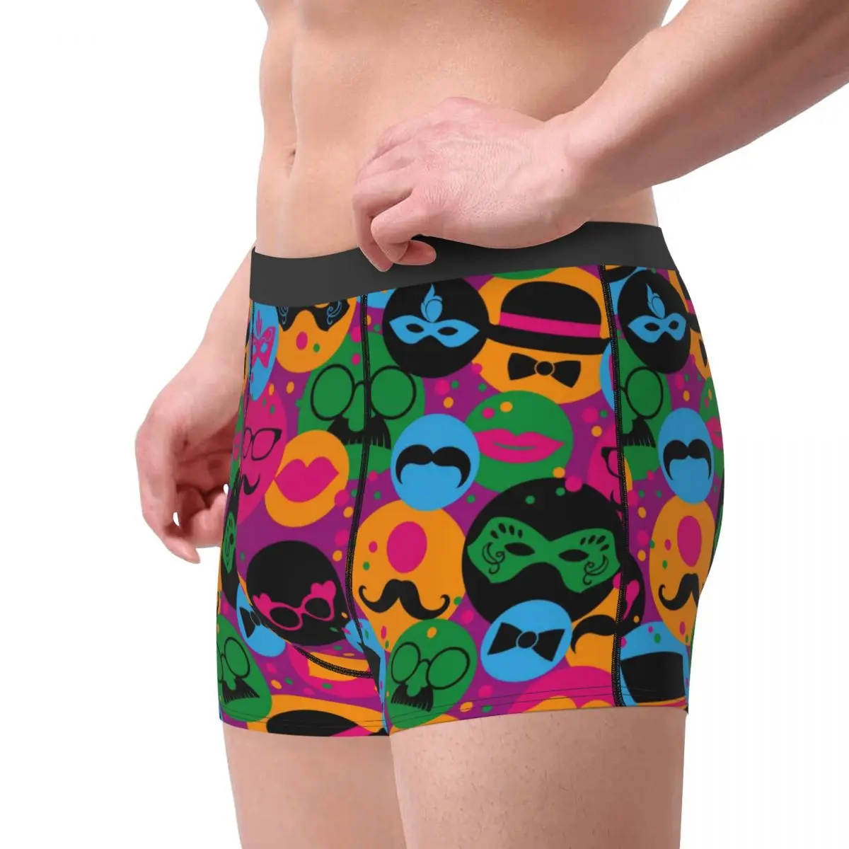 Male Panties Men's Underwear Boxer Mardi Gras Carnival Underpants Comfortable Shorts