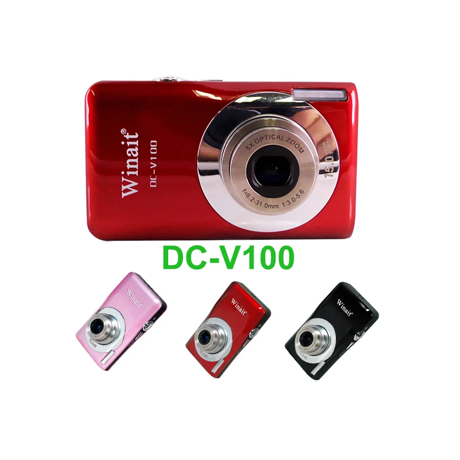 Winait Dc-V600 Digital Camera Max 15Mp Digital Camera 5X Optical Zoom Hot Selling