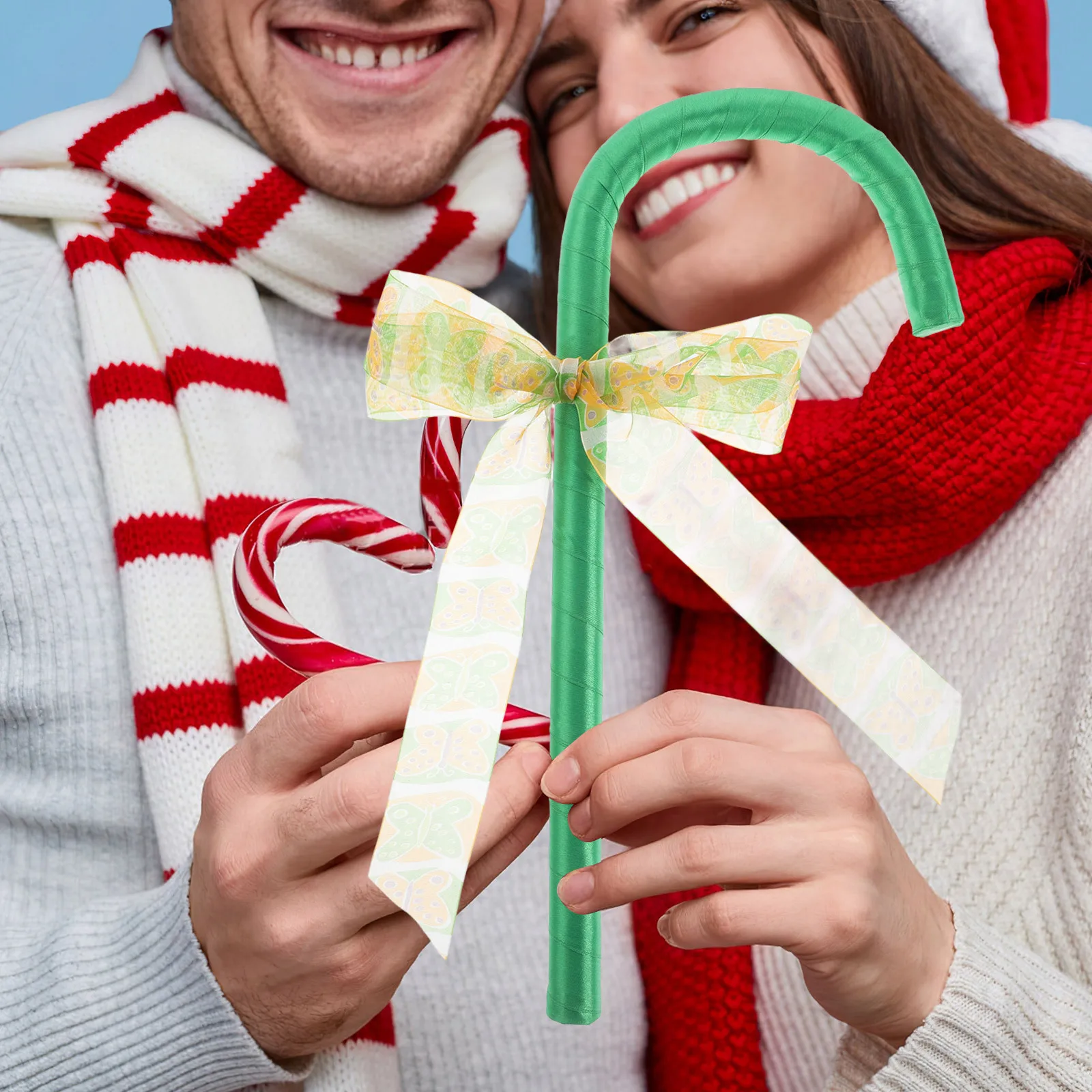 

Bowknot Cane Christmas Valentine's Day Role Play Prop Decorative Costume Accessory for Cosplay Party Dress Up Event Photo Booth