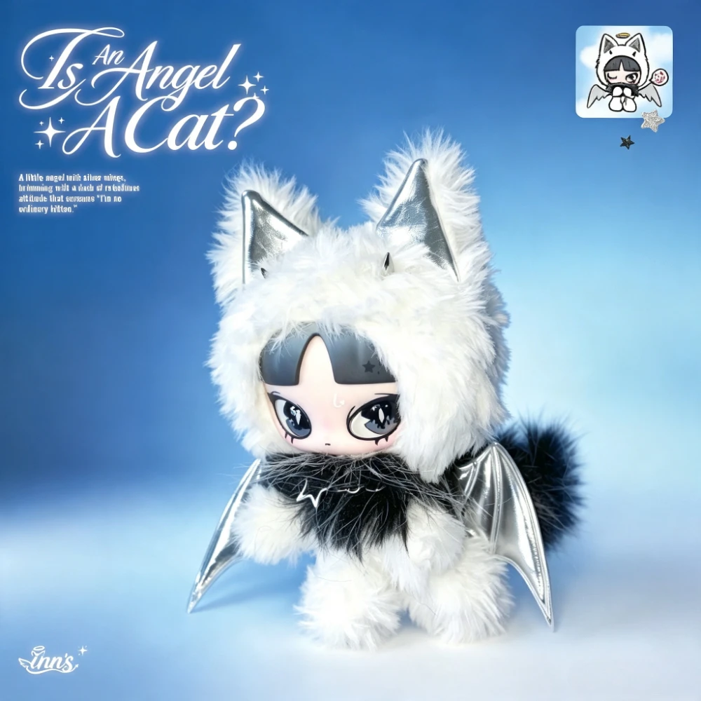 INN Is An Angel A Cat ? Plush Doll Hanging Card Cute Keychain Toy Mystery Home Ornaments Surprise Bag Pendants Collectible Gifts view 5
