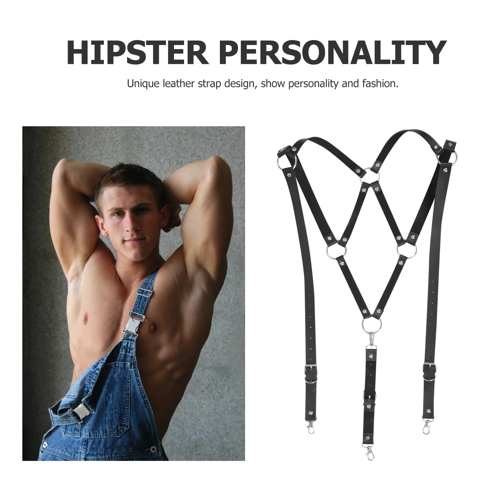 

Mens Suspender Adjustable Vintage Style Black Braces for Men Suspenders Suit Trousers Mens Braces for Trousers