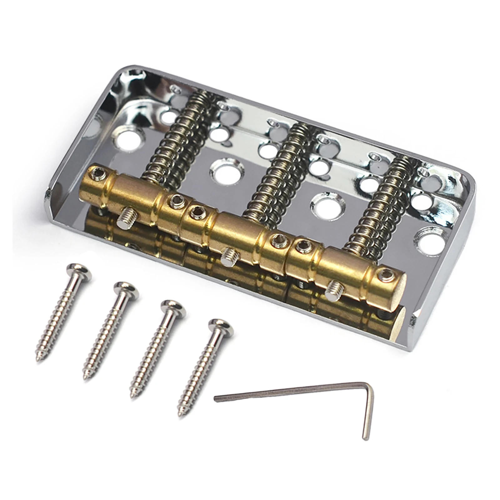 عالية الجودة النحاس معدن 6 سلاسل قصيرة جسر المذيع النحاس 3 السروج مع السروج النحاسية للجيتار الكهربائي Tele