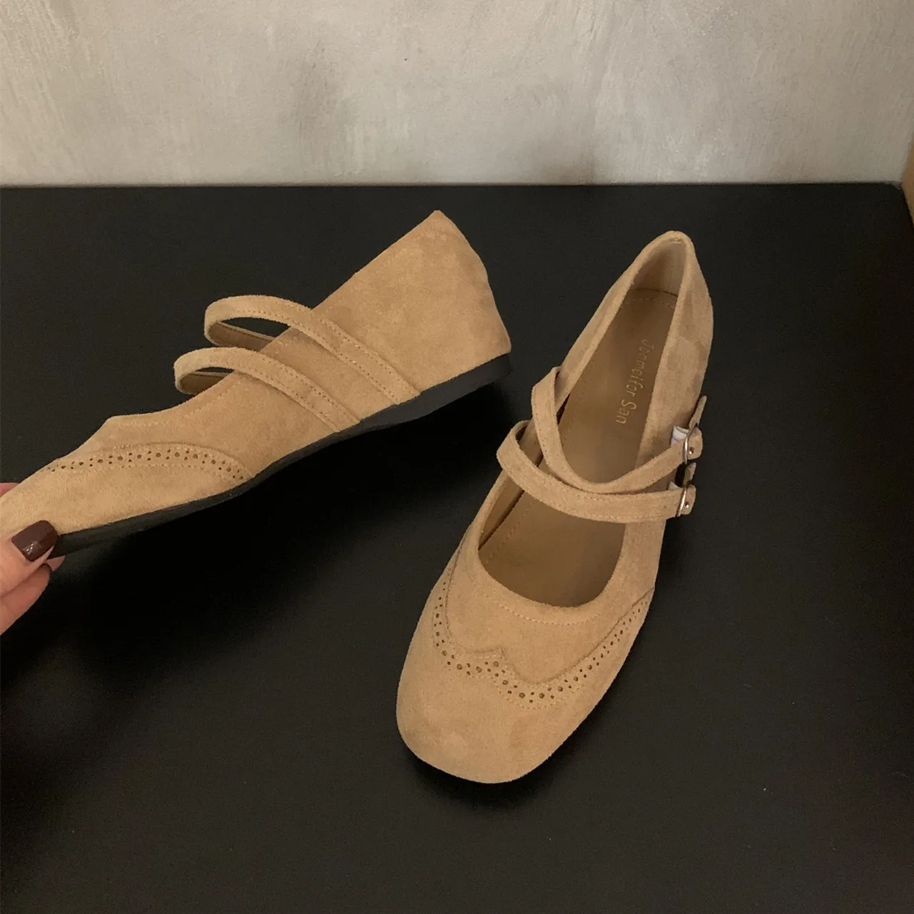 

Bailamos Brand New Women Mary Jane Shoes Soft Casual Outdoor Dress Flat Ballet Shoes Round Toe Shallow Slip On Flats