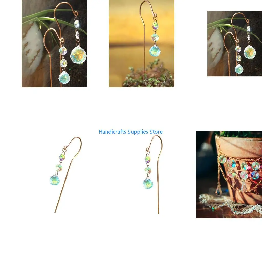 R1WA Sun Catcher Crystal Ball Garden Decorative Stake Garden Decoration Plant Decoration for Indoor Outdoor Yard