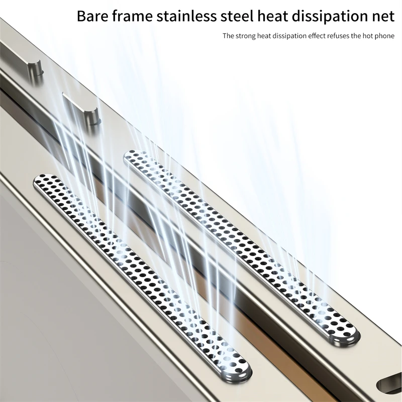 Cooling Medium Frame Phone Case For Samsung Galaxy S23 Ultra S25 Ultra Aluminium Alloy Metal Border Cover For Samsung S24 Ultra
