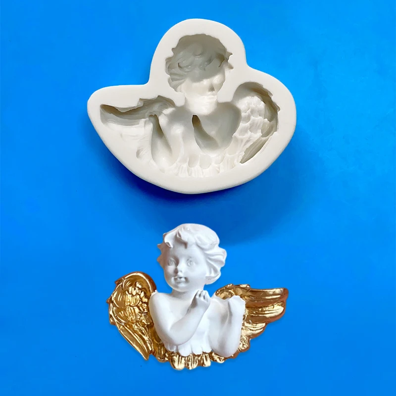 DIY three-dimensional wings Angel modeling silicone mold fondant cake decoration polymer clay drop glue decoration accessories