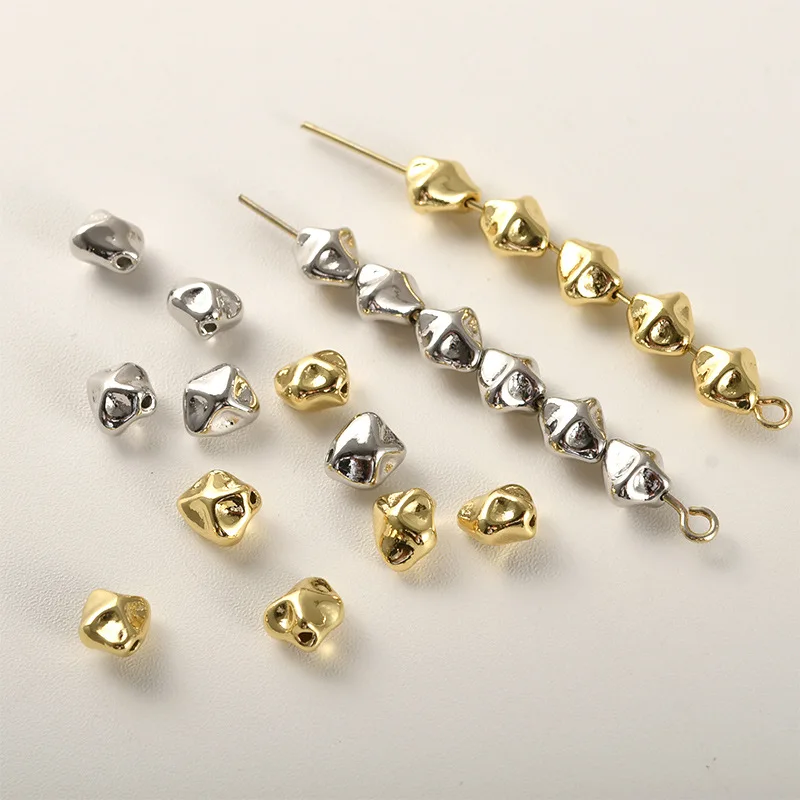 

5 Pieces Cross-shaped Special-shaped Spacer Beads Accessories Diy Pearl Bracelet Necklace Jewelry Making Materials Wholesale