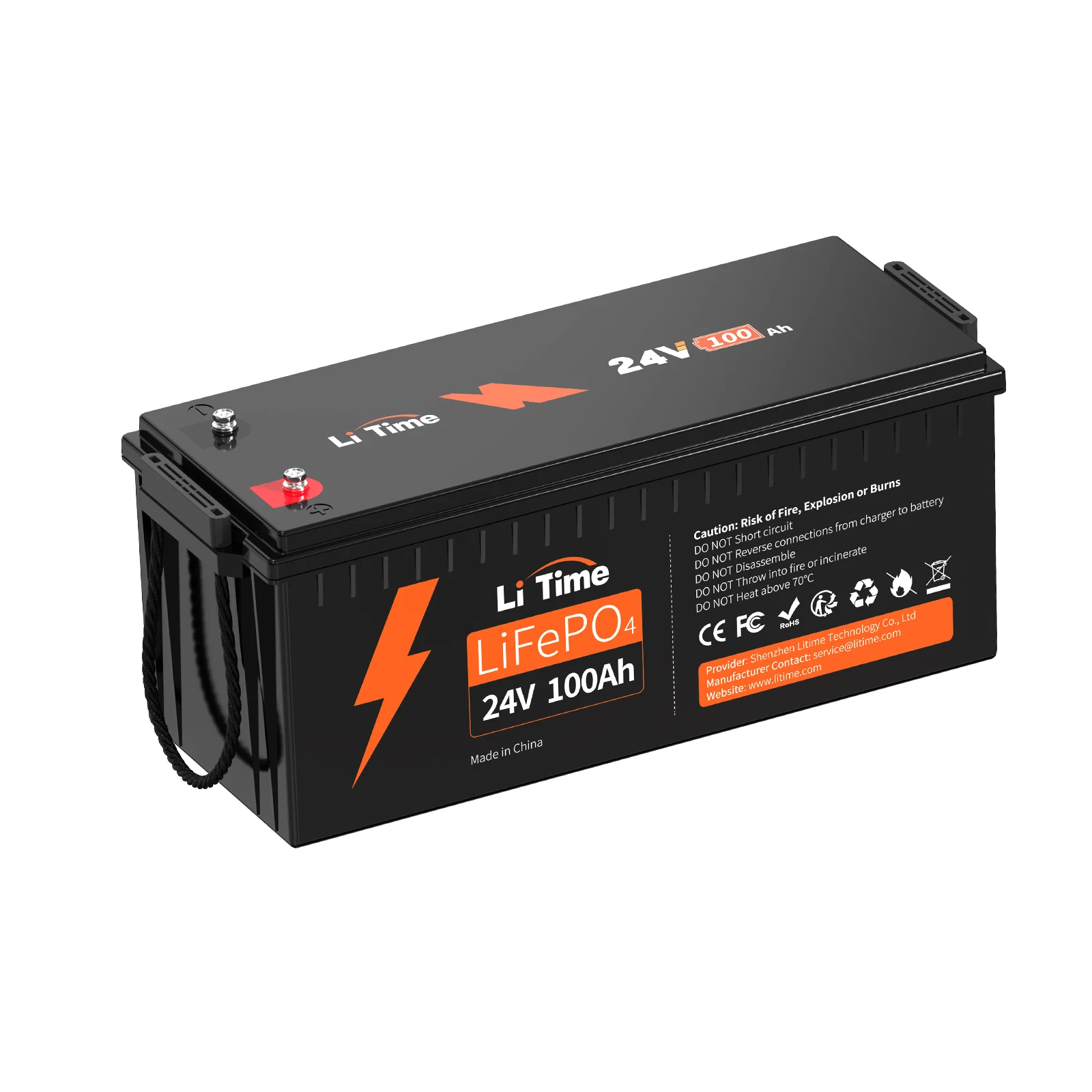 24V 100Ah Lithium Battery For Marine Trolling Motor RV Build-in BMS Protection US EU AU JP CA Stock