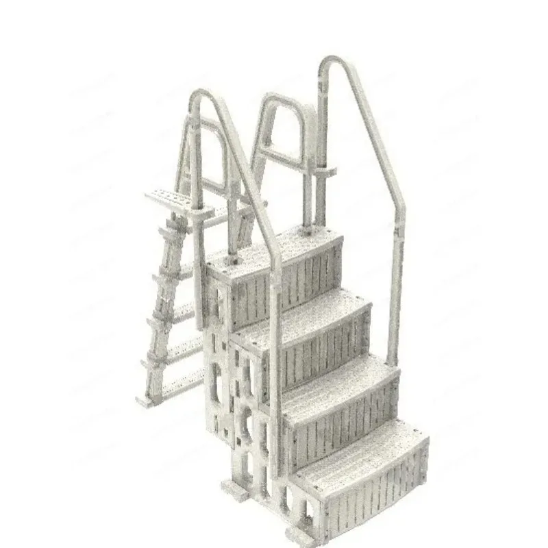 Summer Ground Spa Swimming Pool 4 Steps Stainless Steel Pool Ladder Anti‑Slip Pedals Pool Accessory