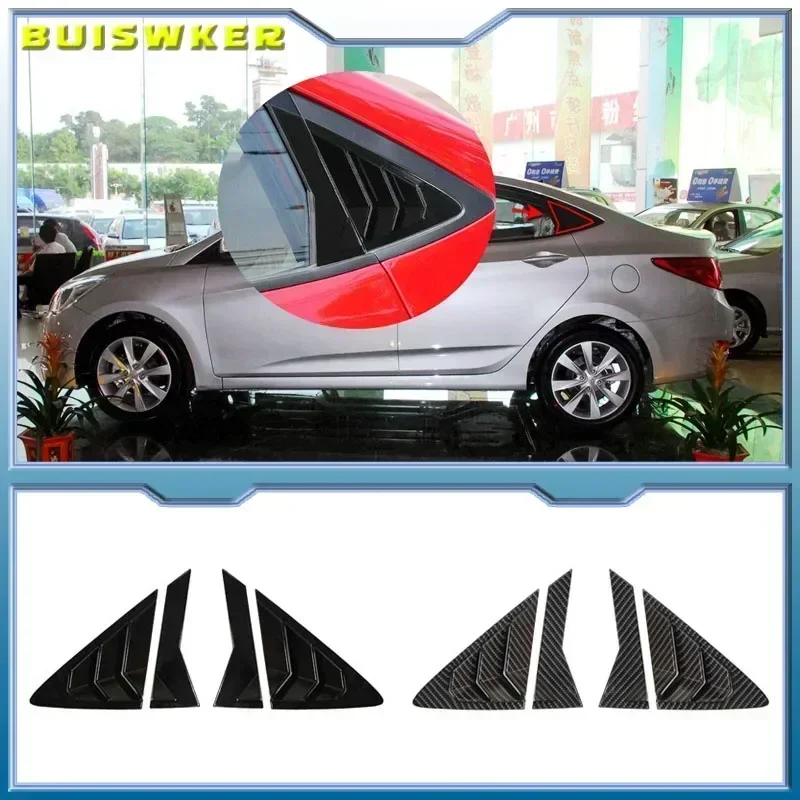 

Fit For Hyundai Verna 2010-2016 Triangular Louver Decoration for Car Rear Window Body kit Car exterior parts