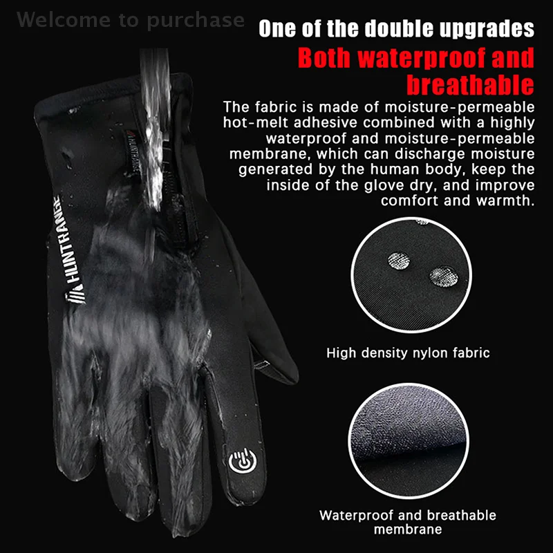 

Men Cycling Skiing Fishing Biker Gloves Bicycle Accessories Heated Gloves Winter Liner Charge Electric Full Finger Gloves