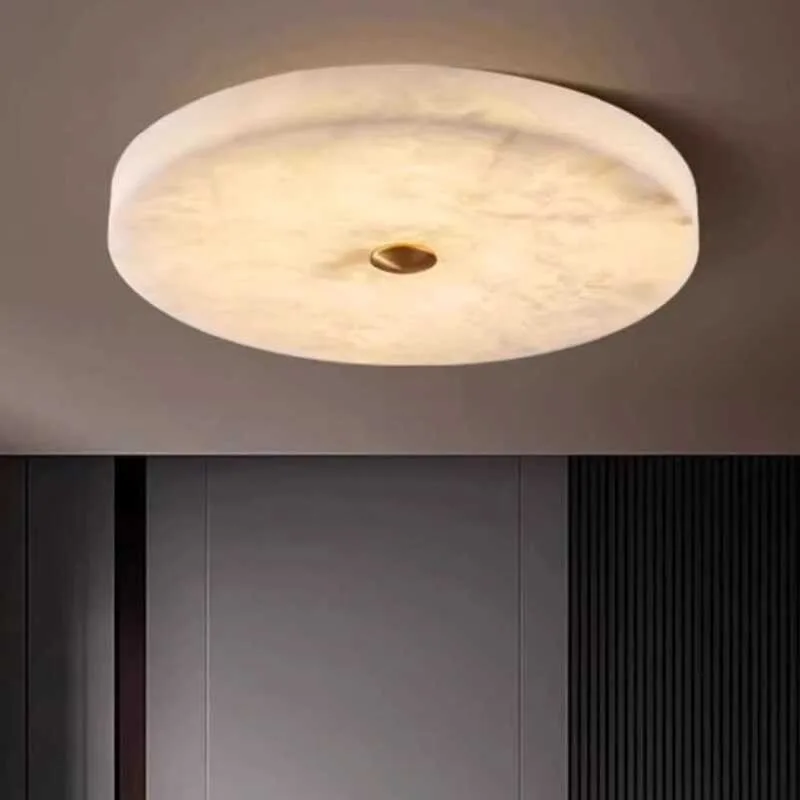Spanish Marble Circular Round Ceiling Lights Living Dining Room Corridor Balcony Study Ceiling Lamps Kitchen Home Accessories