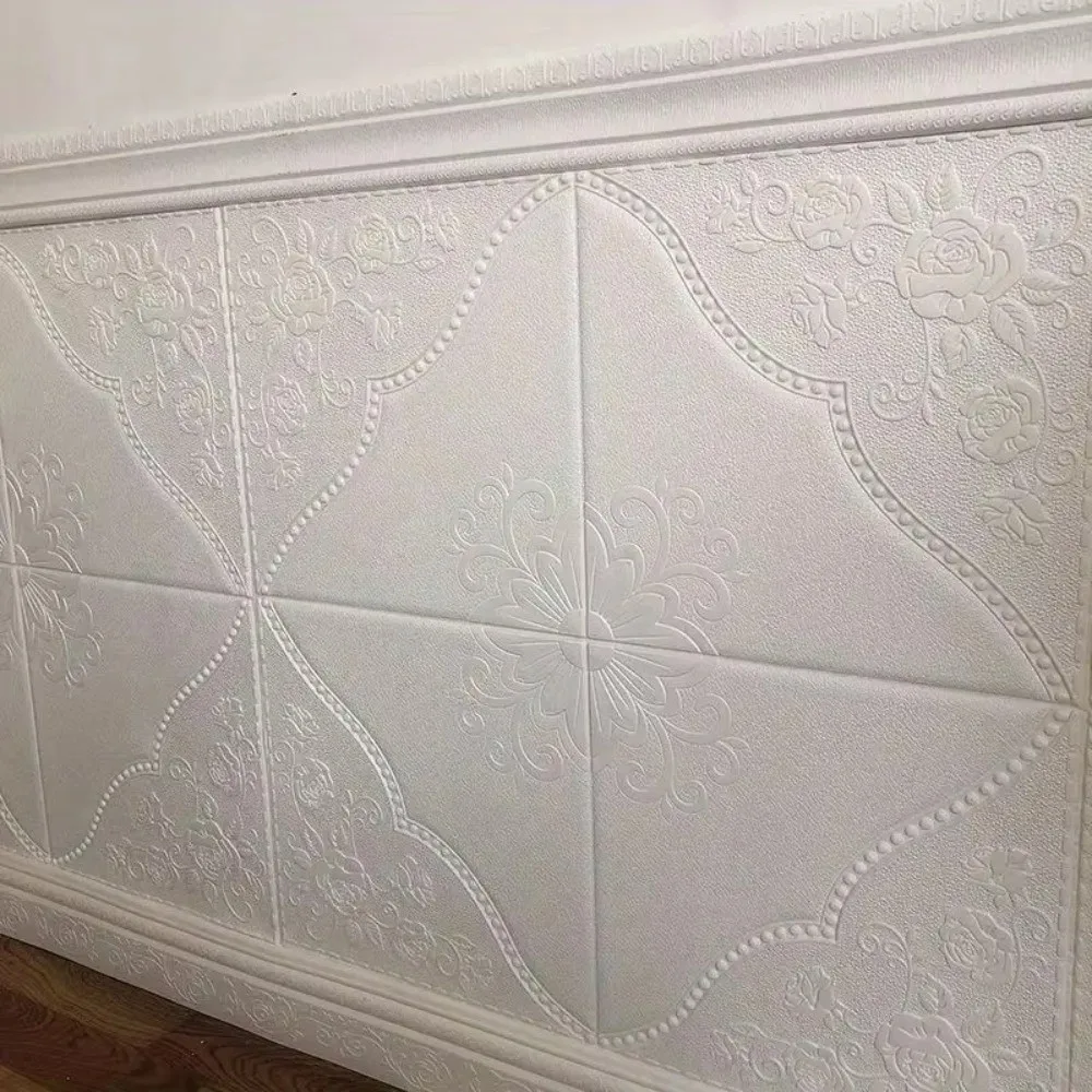 4Pcs Safe 35*35cm 3D Wall Stickers Waterproof Self-adhesive Ceiling Stickers Moisture-proof Peel and Stick Wallpaper Home Decor