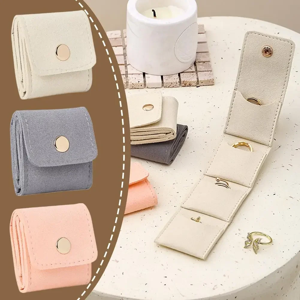 

Органайзер для ювелирных изделий, складная портативная сумка для хранения ювелирных изделий, мягкая кожаная сумка из микрофибры для дома, деловых поездок, путешествий