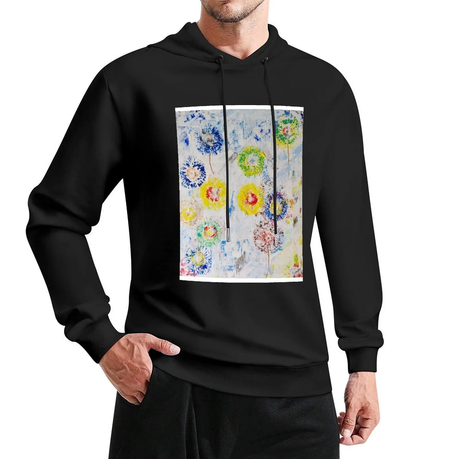 

Flowering, Acrylic on canvas Pullover Hoodie japanese style hoodies for men