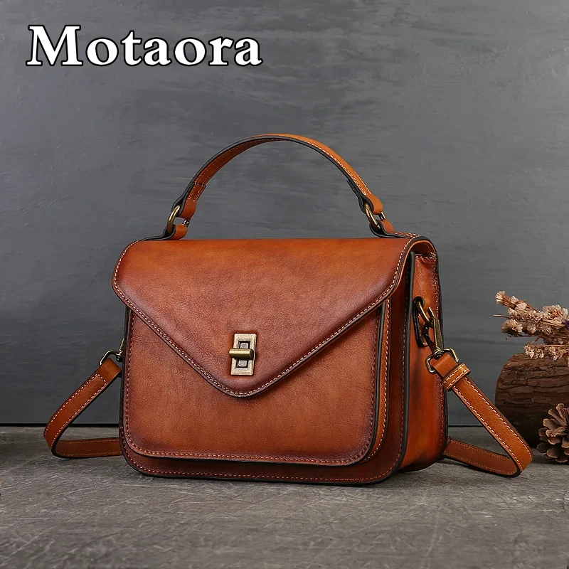 MOTAORA High Quality Women's Bag Genuine Leather Luxury Designer Handbag Female Bags For Women Trend 2024 Shoulder Square Bag