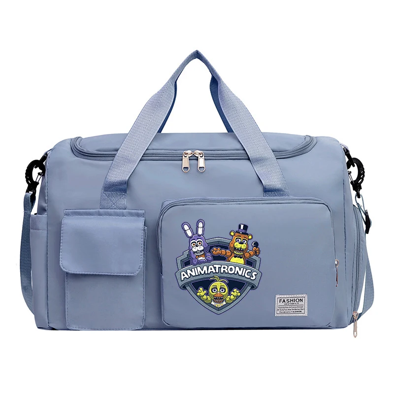 حقيبة أمتعة Fnafs مقاومة للماء بسعة كبيرة حقيبة رياضية Kawaii مع حجرة للأحذية حقيبة كروس بكتف واحد محمولة #2