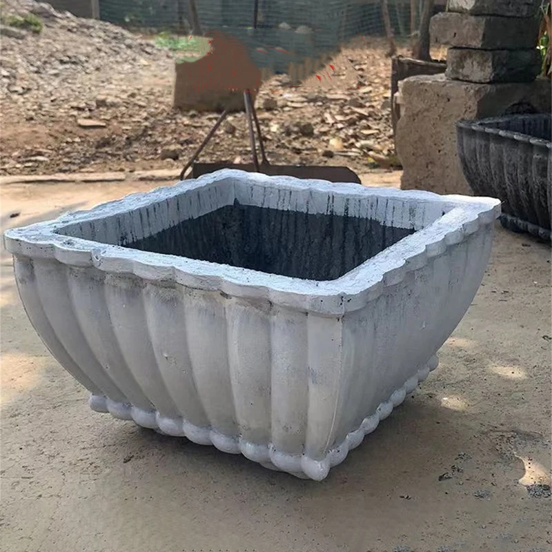 Prostokątna forma do doniczek z cementu Diy Plastikowa fala Bonsai wielokrotnego użytku Zagęszczony owalny Nadaje się do zielonych roślin i świeżych kwiatów
