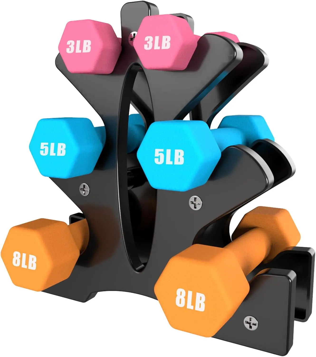 

Weights Dumbbells 10 Colors Options Compatible with Set of 2Dumbbells Set 1 15 LB Anti Slip Anti roll Shape