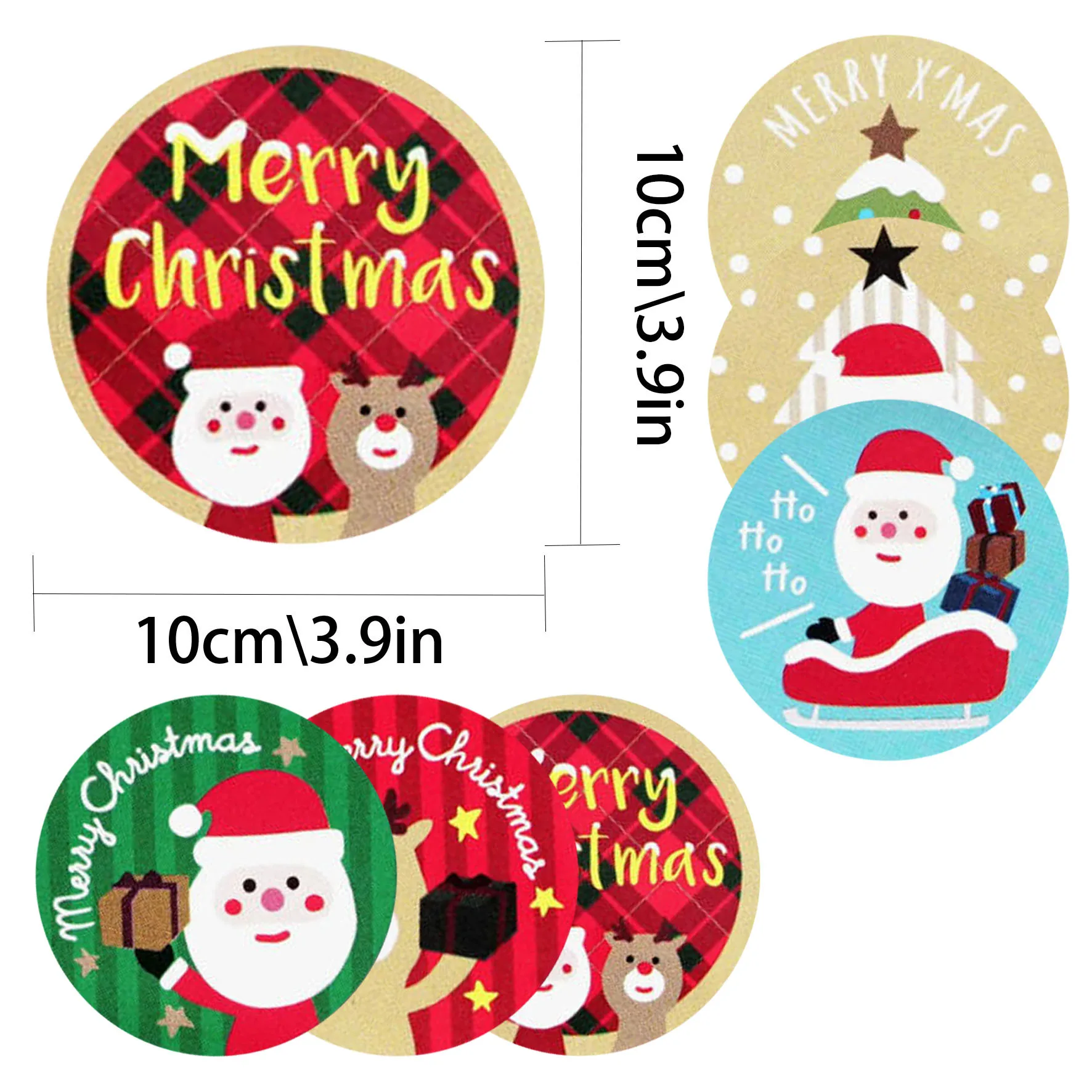 6-piece set - Christmas theme, wooden coaster, anti slip and heat-resistant, dining table decoration, restaurant gift