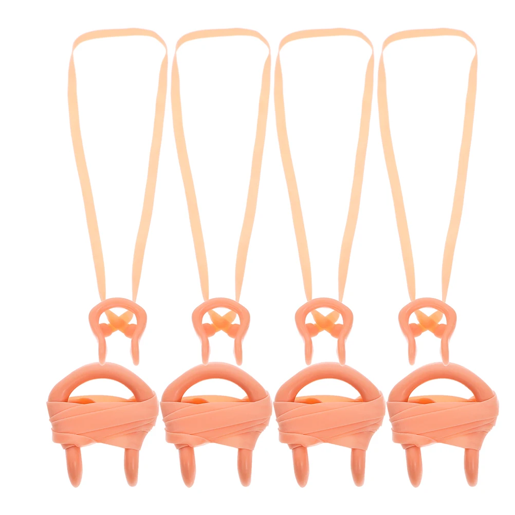 

8pcs Swimming Nose Clips Soft Emulsion Antiloss Strap Waterproof for Kids Adults Swim Training Accessories Water Toy