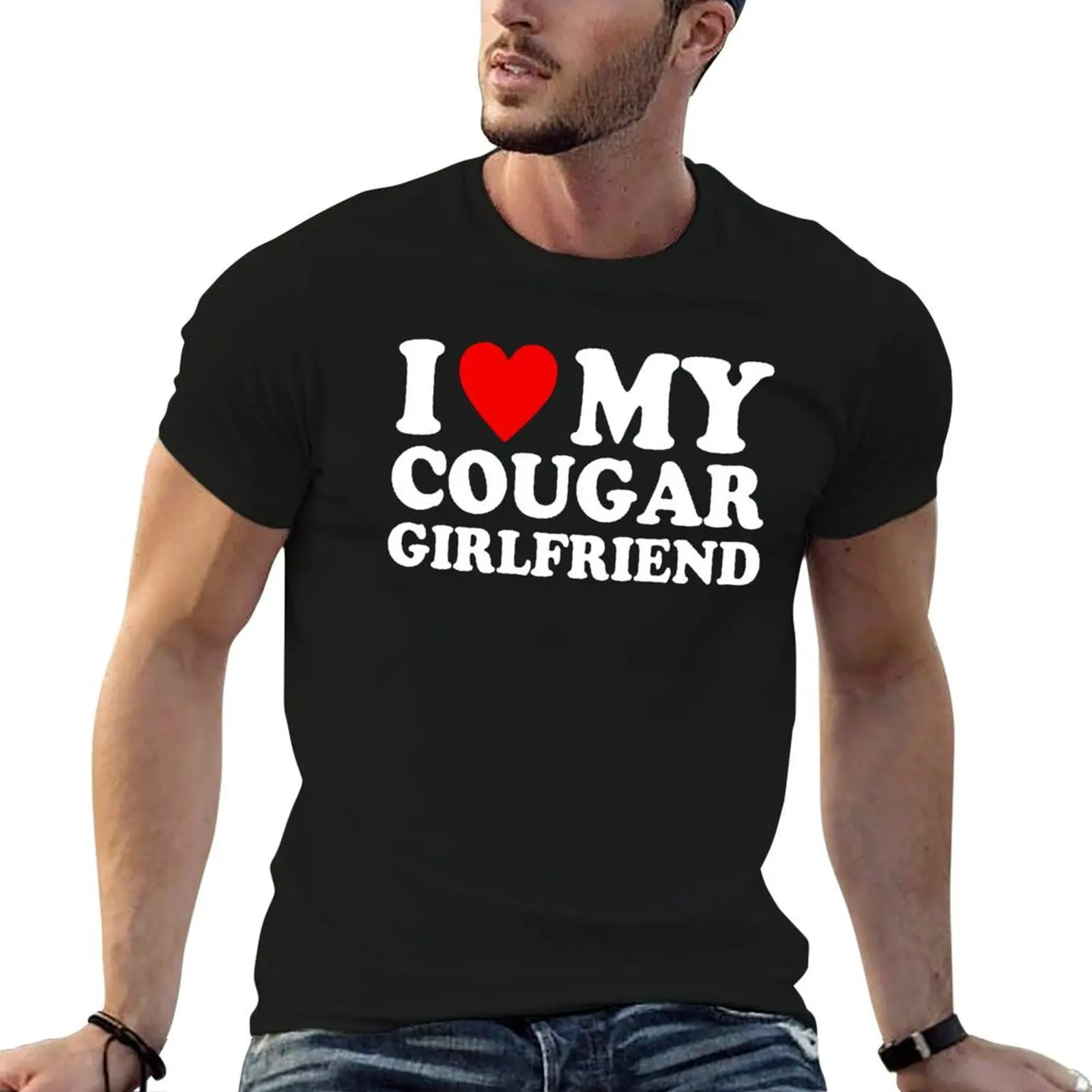 

print shirt shirt designer Cougar shirt t My Girlfriend man Girlfriend custom Heart Cougar I t T-Shirt GF I My Love