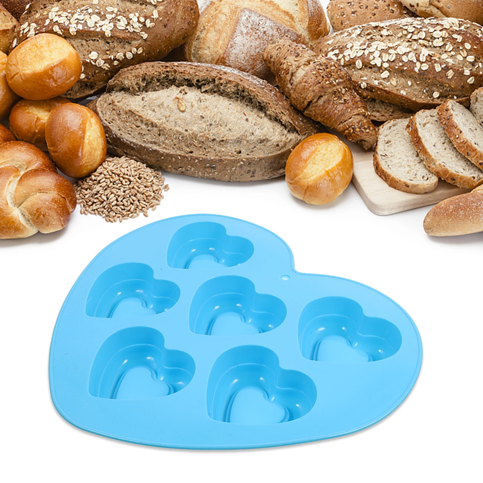 

High Quality Heart Silicone Mold for Baking Cakes DIY Fondant Chocolate Pudding Soap Making Oven Safe Flexible