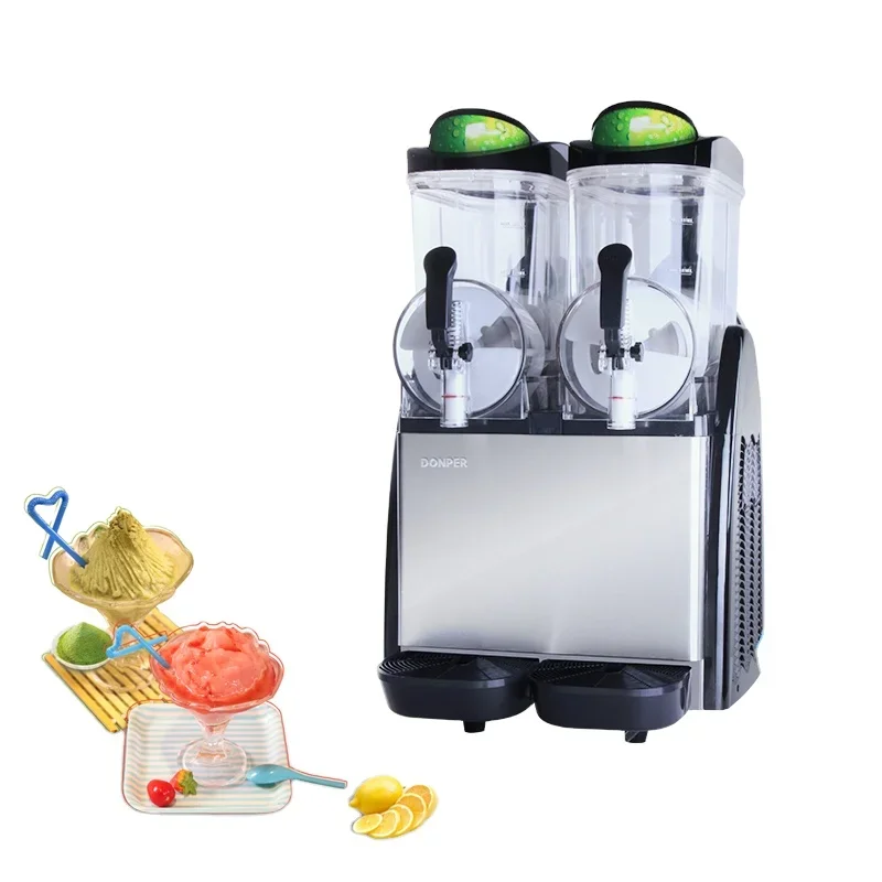 CE frozen drink slush machine cheap commercial 2 bowls granita slush ice machine price snack slush machine for sale