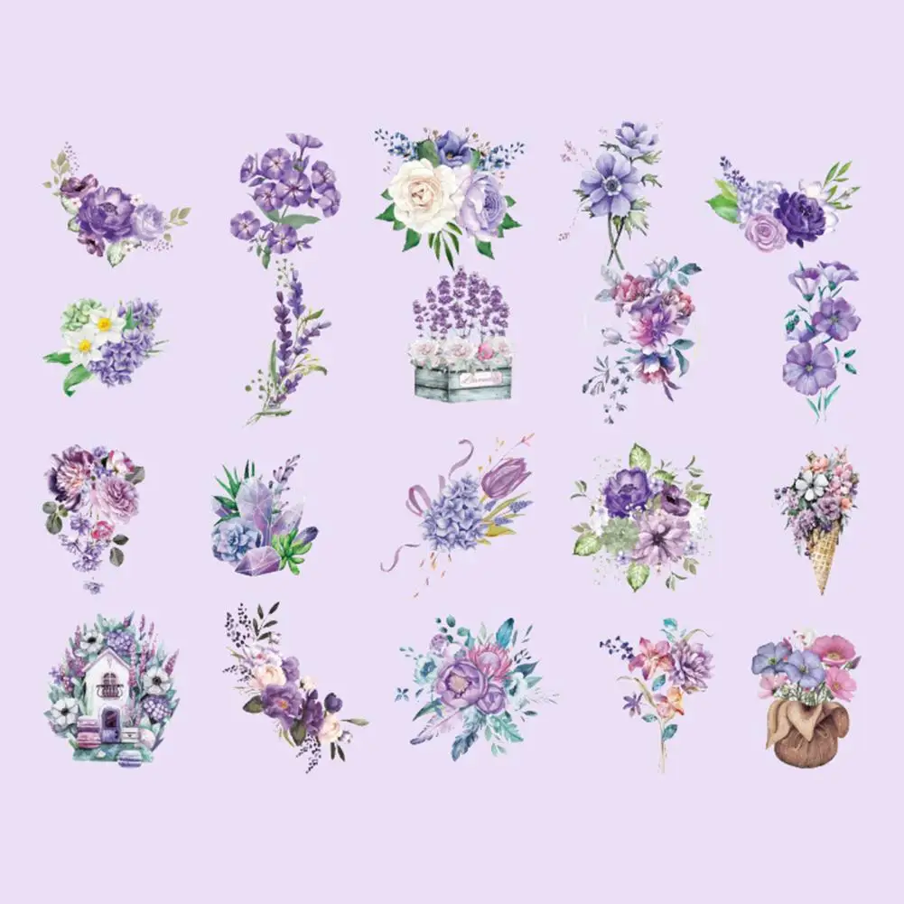 Exquisite Craftsmanship Stickers Vintage Floral Plant Scrapbooking Sticker Set for Diy Crafts Album Notebook 40pcs Exquisite