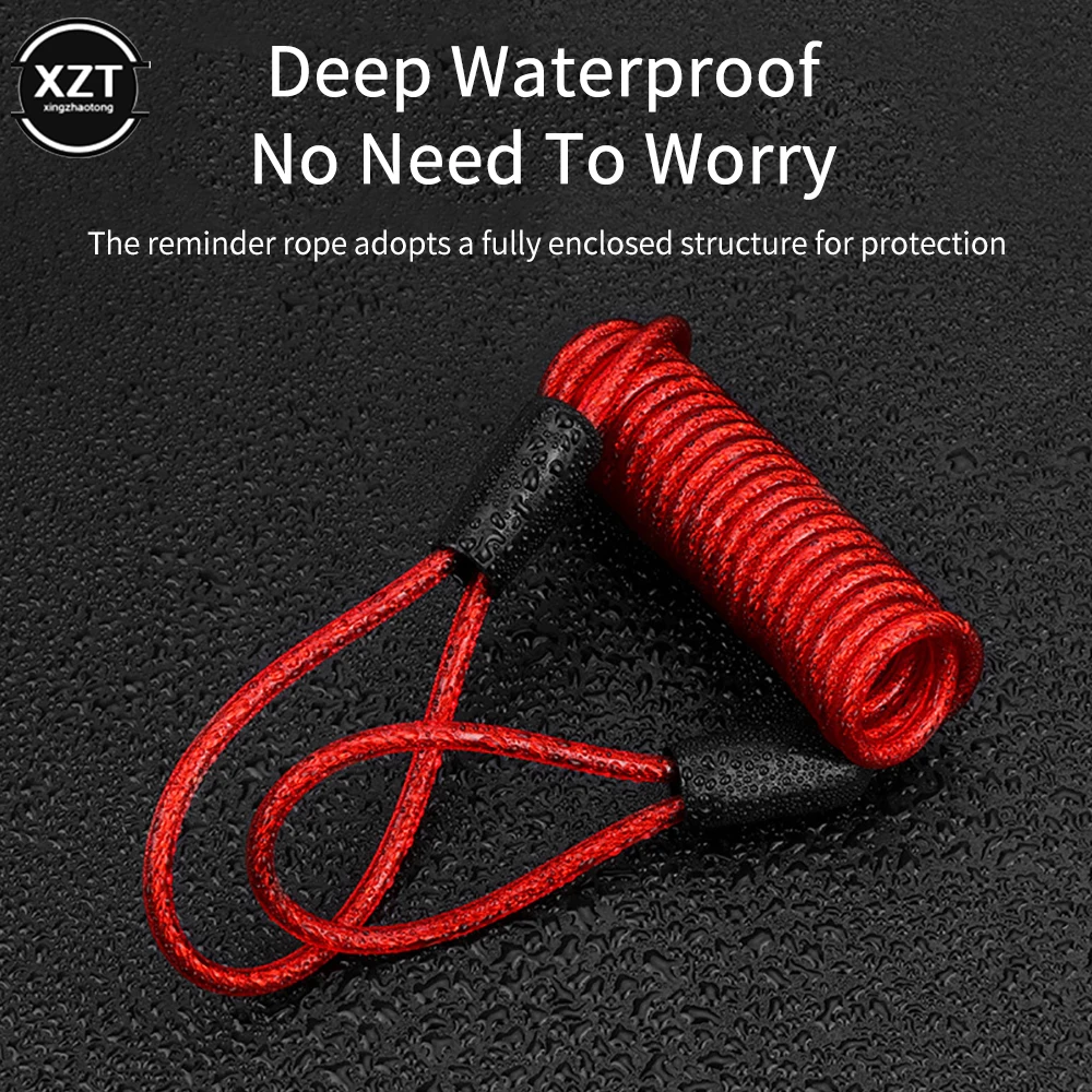 Scooter Disc Brake Lock Reminder Rope Bicycle Cycle Lock Helmet Reminder Rope Wire Rope Riding Equipment Motorcycle Accessories