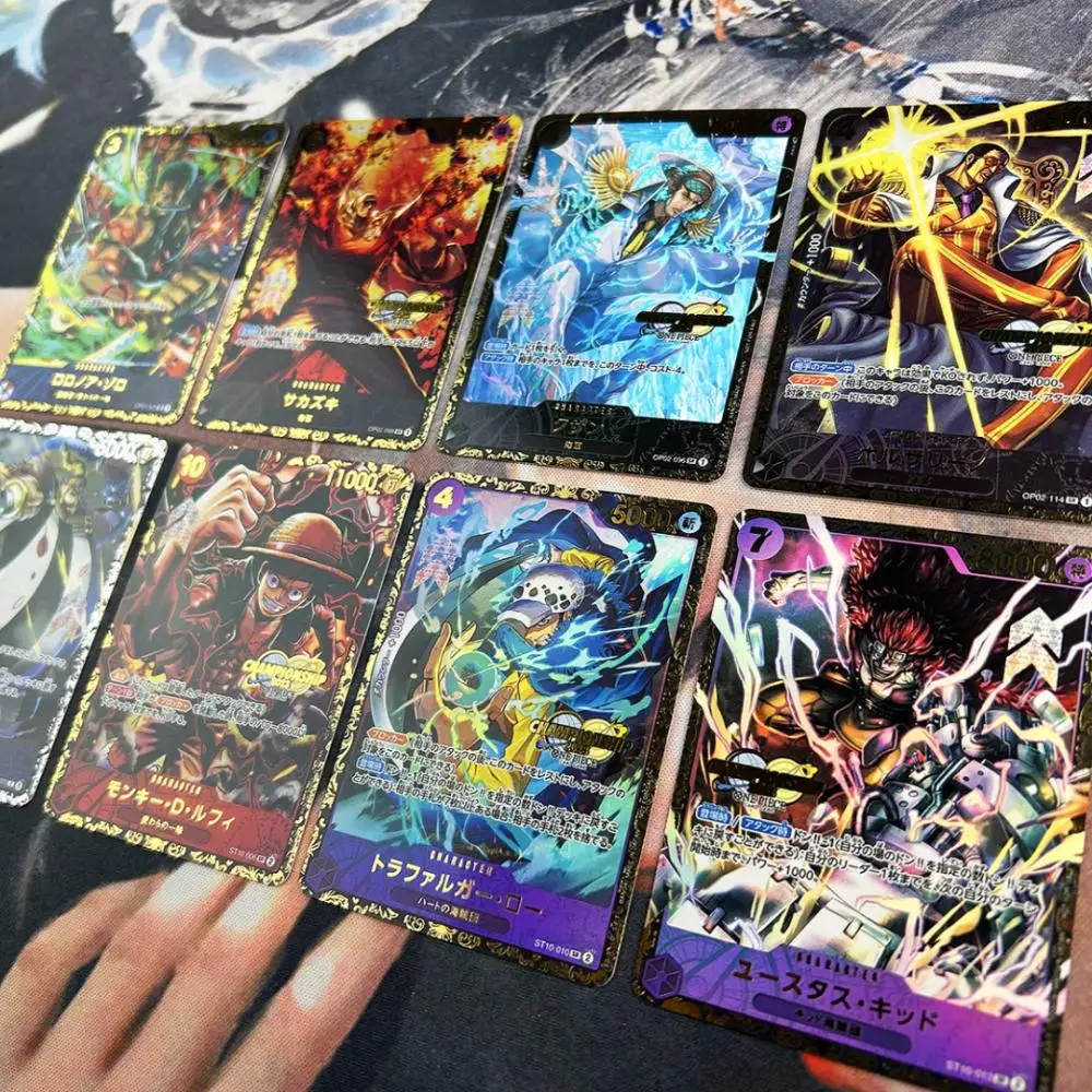 Anime une pièce OPCG bricolage carte de Champion ensemble complet OP01 Garp Charlotte Katakuri réfractif marquage à chaud carte flash cartes de Collection